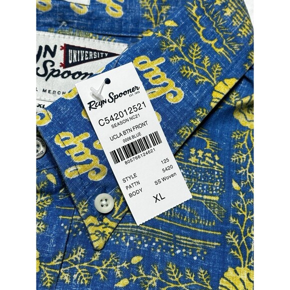 Reyn Spooner UCLA Bruins Mens Classic Hawaiian Button Shirt XL New NWT *READ - Picture 7 of 9